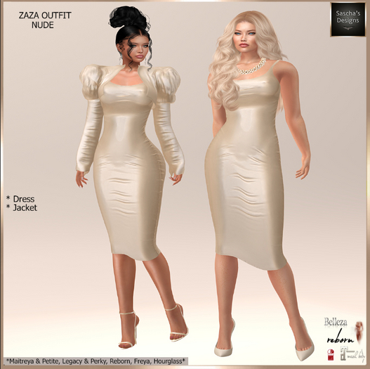 Second Life Marketplace - SAS - Zaza Nude Outfit